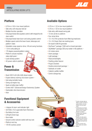 Gumikerekes töretőgémes munkaállványok JLG 450AJ