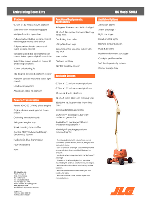 Gumikerekes töretőgémes munkaállványok JLG 510 AJ