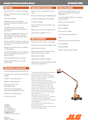 Gumikerekes töretőgémes munkaállványok JLG 600A
