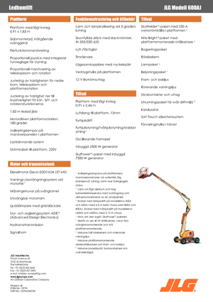 Gumikerekes töretőgémes munkaállványok JLG 600AJ