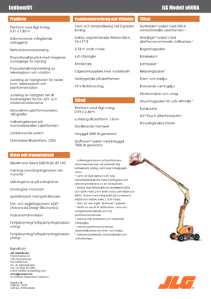 Gumikerekes töretőgémes munkaállványok JLG 600AN