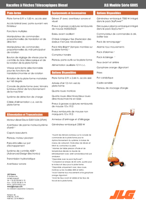 Gumikerekes töretőgémes munkaállványok JLG 600S
