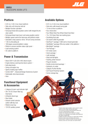 Gumikerekes töretőgémes munkaállványok JLG 660SJ