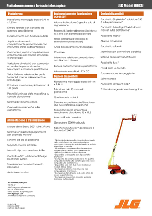 Gumikerekes töretőgémes munkaállványok JLG 660 SJ