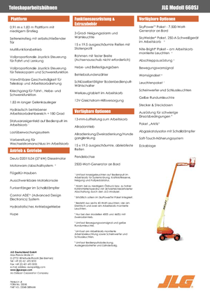 Gumikerekes töretőgémes munkaállványok JLG 660 SJ