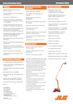 Gumikerekes töretőgémes munkaállványok JLG 800AJ