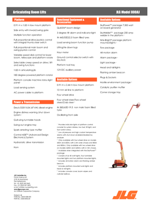 Gumikerekes töretőgémes munkaállványok JLG 800AJ