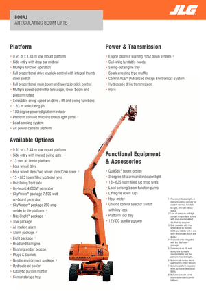 Gumikerekes töretőgémes munkaállványok JLG 800AJ