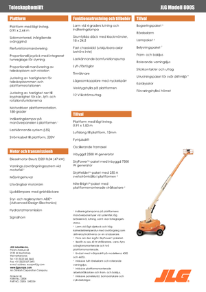 Gumikerekes töretőgémes munkaállványok JLG 800S