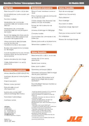 Gumikerekes töretőgémes munkaállványok JLG 800S