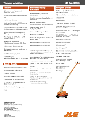 Gumikerekes töretőgémes munkaállványok JLG 860SJ