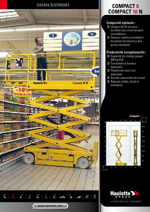 Gumikerekes ollós személyemelők Haulotte Compact 10N