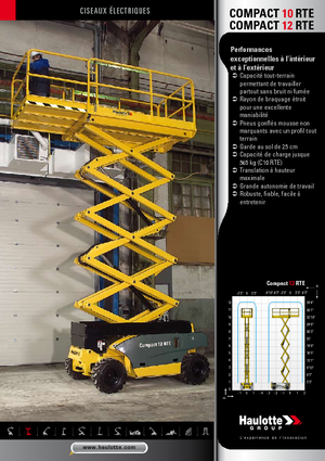 Gumikerekes ollós személyemelők Haulotte Compact 10 RTE