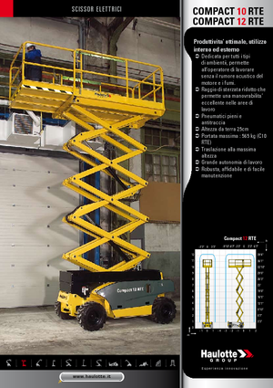 Gumikerekes ollós személyemelők Haulotte Compact 10 RTE