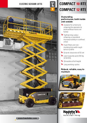 Gumikerekes ollós személyemelők Haulotte Compact 10 RTE