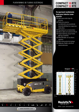 Gumikerekes ollós személyemelők Haulotte Compact 10 RTE
