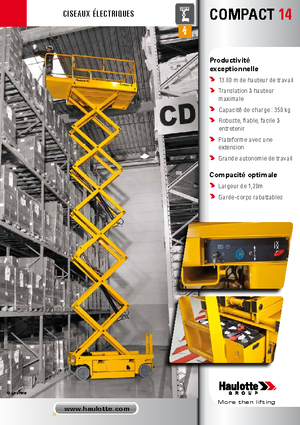 Gumikerekes ollós személyemelők Haulotte Compact 14