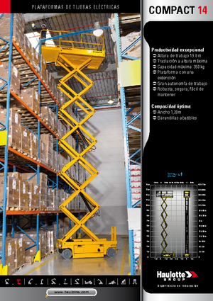 Gumikerekes ollós személyemelők Haulotte Compact 14