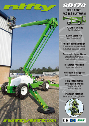 Gumikerekes töretőgémes munkaállványok Niftylift Constructor SD 170