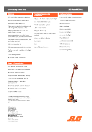 Gumikerekes töretőgémes munkaállványok JLG E300AJ