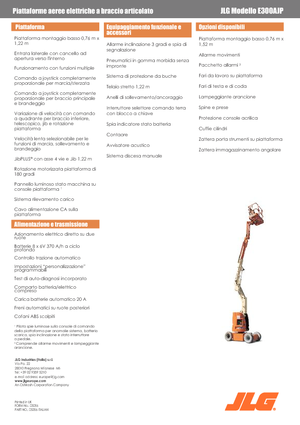 Gumikerekes töretőgémes munkaállványok JLG E300AJP