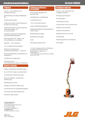 Gumikerekes töretőgémes munkaállványok JLG E300AJP