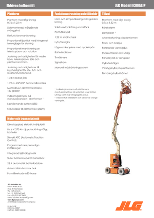 Gumikerekes töretőgémes munkaállványok JLG E300AJP