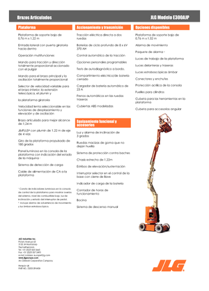 Gumikerekes töretőgémes munkaállványok JLG E300AJP