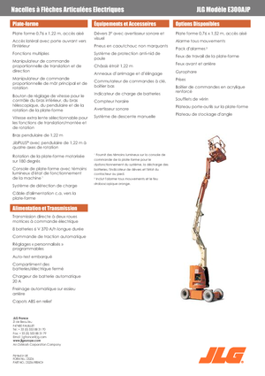 Gumikerekes töretőgémes munkaállványok JLG E300AJP