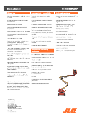 Gumikerekes töretőgémes munkaállványok JLG E400AJP