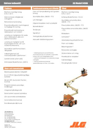 Gumikerekes töretőgémes munkaállványok JLG E450A