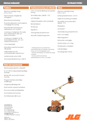 Gumikerekes töretőgémes munkaállványok JLG E450AJ