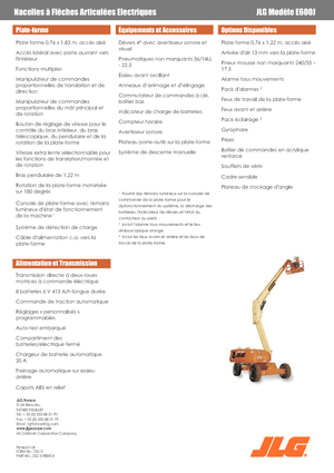 Gumikerekes töretőgémes munkaállványok JLG E600J