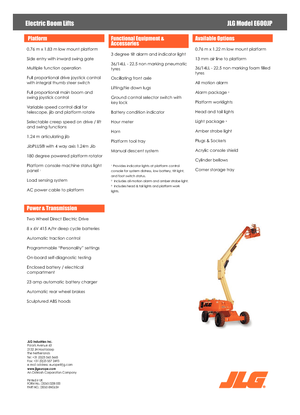 Gumikerekes töretőgémes munkaállványok JLG E600JP
