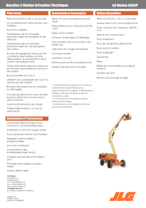 Gumikerekes töretőgémes munkaállványok JLG E600JP