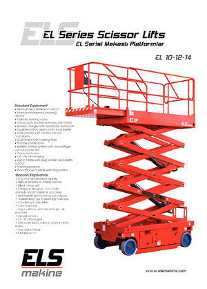 Gumikerekes ollós személyemelők ELS Lift EL 12