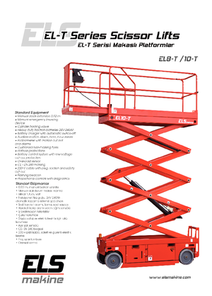 Gumikerekes ollós személyemelők ELS Lift EL 8 T