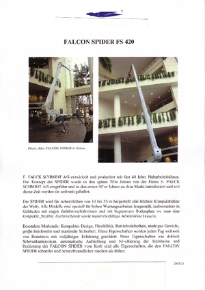 Lánctalpas töretőgémes munkaállványok Worldlift Industries AS - Rothlehner FS 420