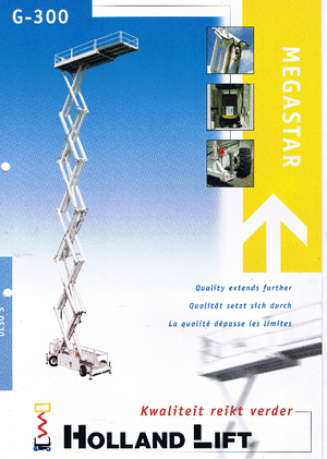 Gumikerekes ollós személyemelők Holland-Lift G 300 DL 30 S