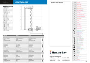 Gumikerekes ollós személyemelők Holland-Lift G 320 EL 30 4WD S/N