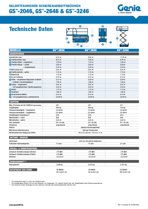 Gumikerekes ollós személyemelők Genie GS-3246