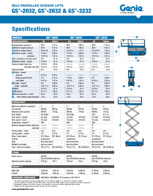 Gumikerekes ollós személyemelők Genie GS-2632