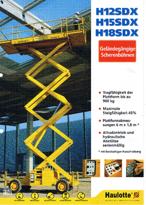 Gumikerekes töretőgémes munkaállványok Haulotte H 12 SDX