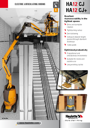 Gumikerekes töretőgémes munkaállványok Haulotte HA12 CJ
