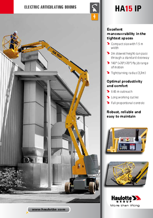 Gumikerekes töretőgémes munkaállványok Haulotte HA15 IP