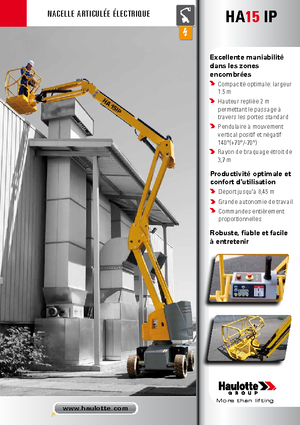 Gumikerekes töretőgémes munkaállványok Haulotte HA15 IP