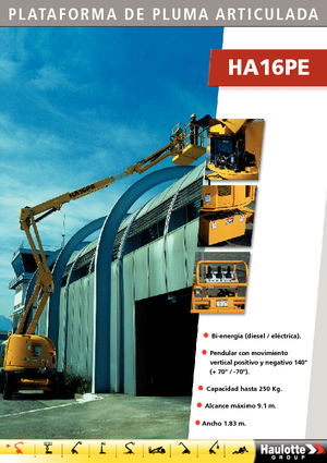 Gumikerekes töretőgémes munkaállványok Haulotte HA 16 PE