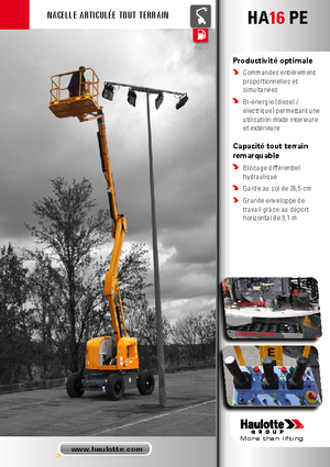 Gumikerekes töretőgémes munkaállványok Haulotte HA 16 PE