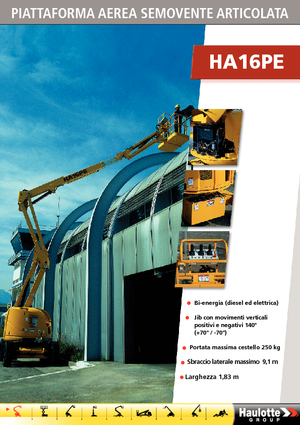 Gumikerekes töretőgémes munkaállványok Haulotte HA 16 PE