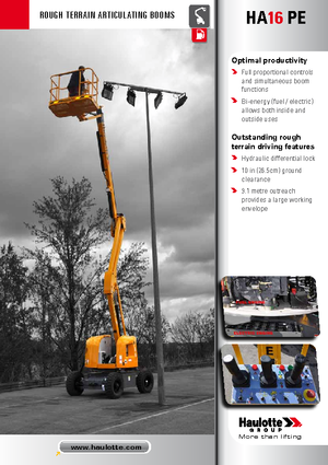 Gumikerekes töretőgémes munkaállványok Haulotte HA 16 PE